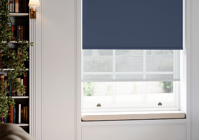 Rimini (Blackout), Navy & Optima Tide - Double Roller Blind - Image 5